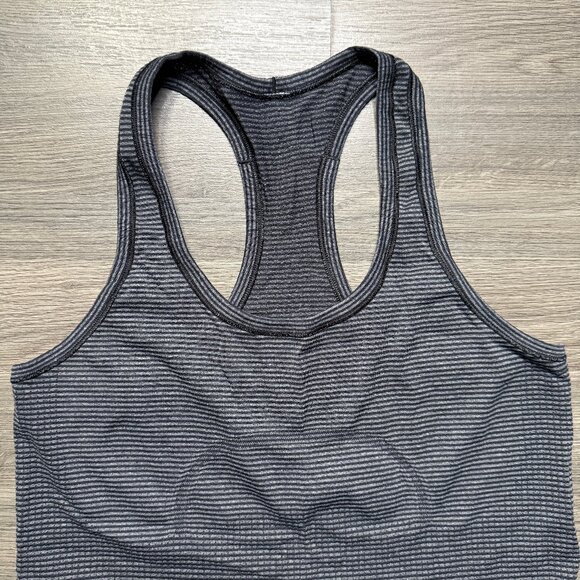 Lululemon Women's Run: Swiftly Tech Racerback - Black/White Striped - Picture 3 of 7
